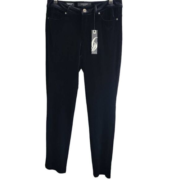 Nine West Mid Rise Velour Jeans Pants Size 10 - Picture 1 of 6